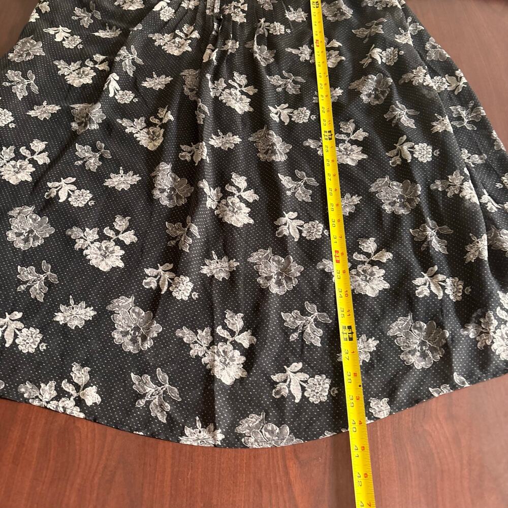 NWT Lane Bryant Pintuck Chiffon Shirt Dress Black Floral Plus Size 18/20 - Picture 8 of 8